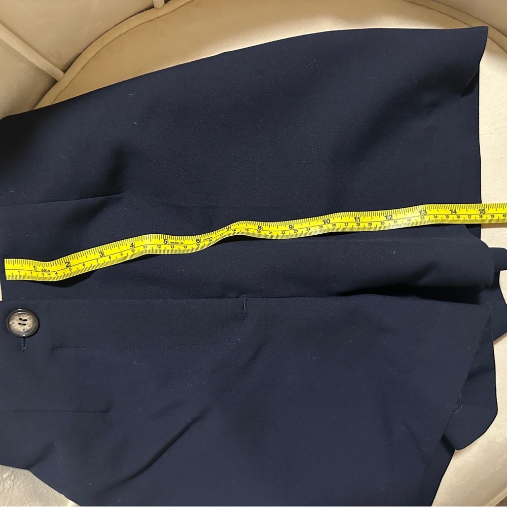 Navy High-Waisted Tailored Shorts - Picture 5 of 5